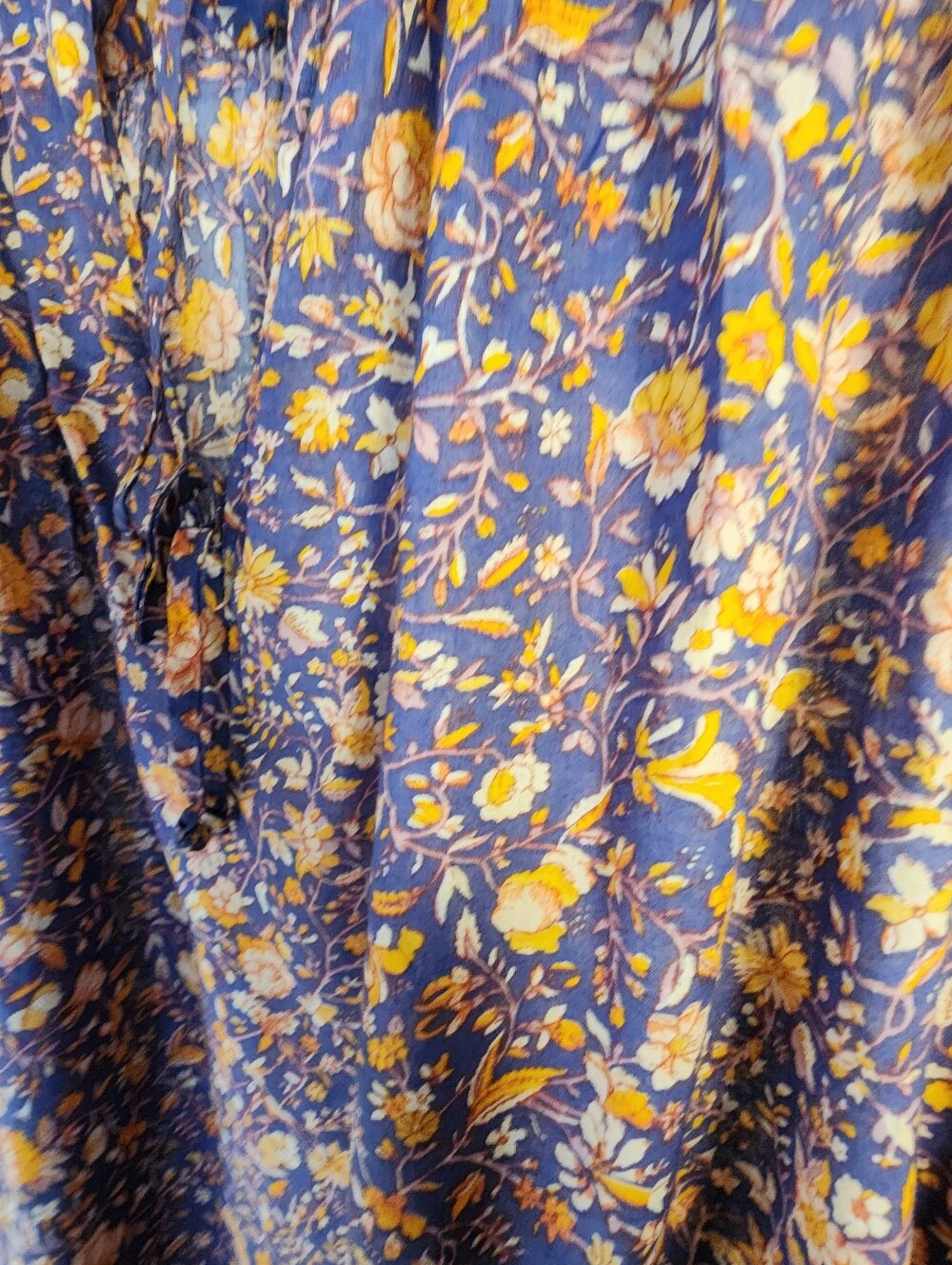 J. Crew Tunic Beach Dress Midnight Floral Large 100% Cotton - Picture 4 of 7